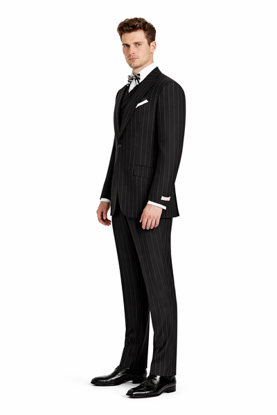 Mens Big and Tall Suits - Plus Size Black Suit For Men - Classic fit 1 Button With Vest-New Designer Collection