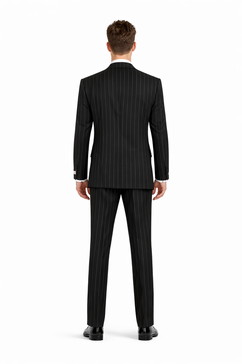 Mens Big and Tall Suits - Plus Size Black Suit For Men - Classic fit 1 Button With Vest-New Designer Collection
