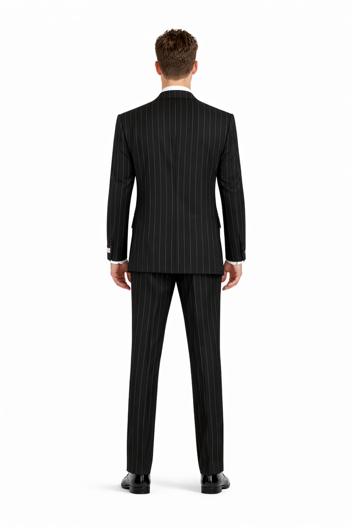 Mens Big and Tall Suits - Plus Size Black Suit For Men - Classic fit 1 Button With Vest-New Designer Collection