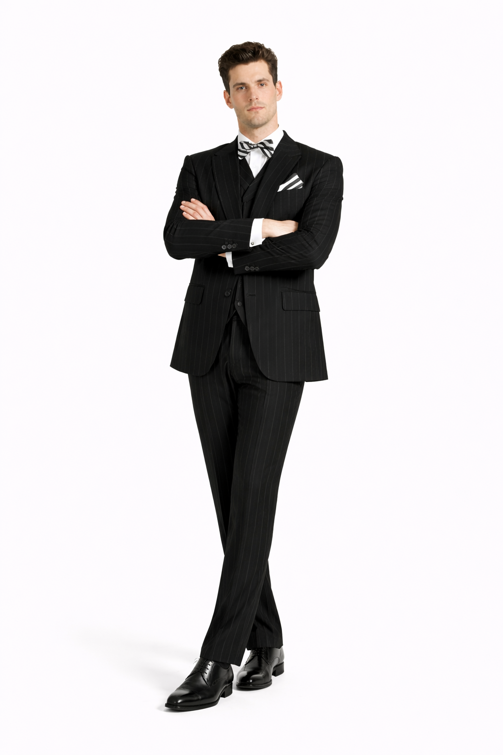 Mens Big and Tall Suits - Plus Size Black Suit For Men - Classic fit 1 Button With Vest-New Designer Collection - 52 Long