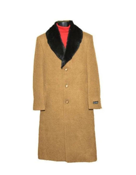 Mens Camel Big And Tall Trench Coat Raincoats Overcoat / Topcoat