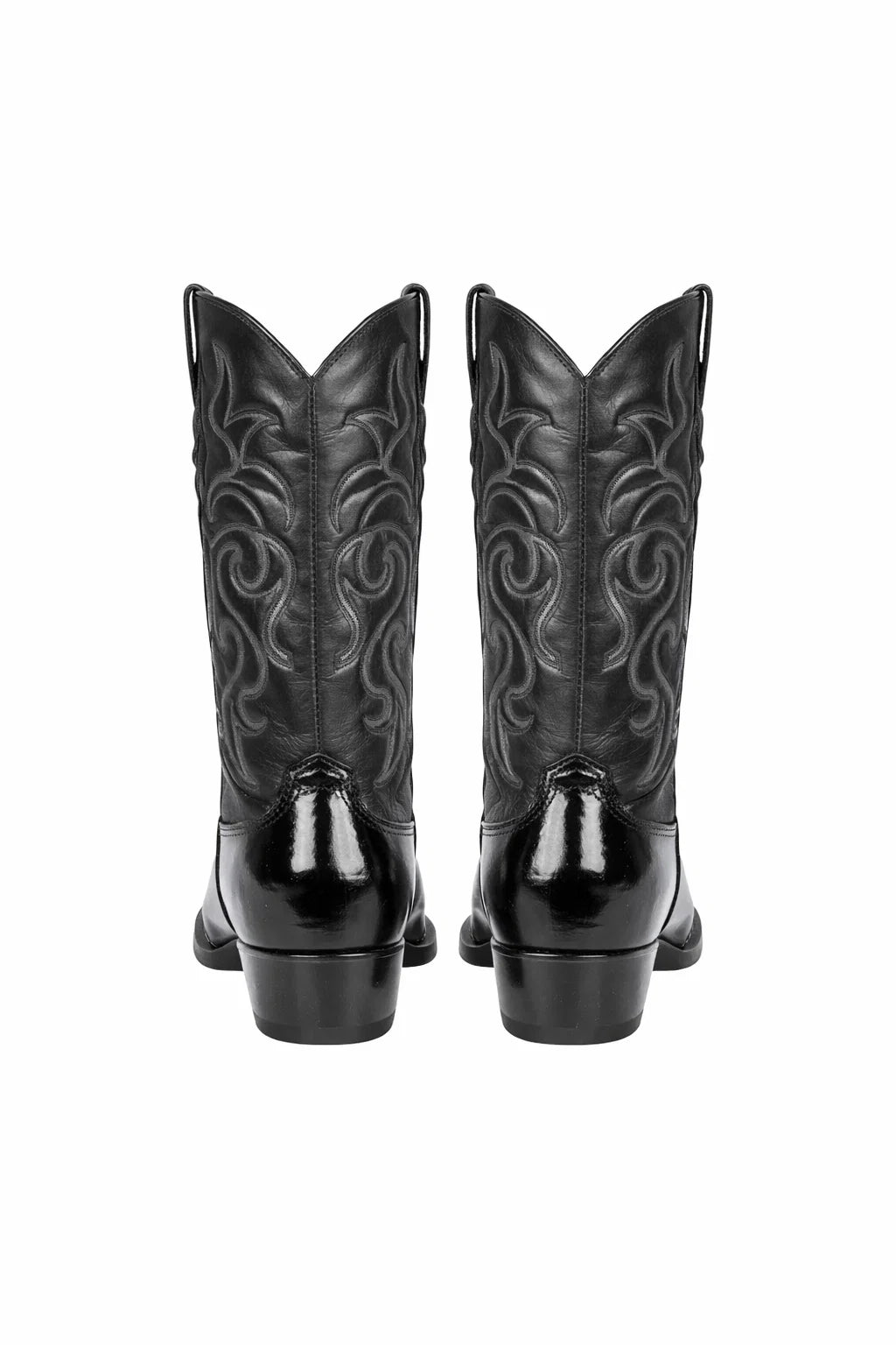 Men's Black Eel Skin Cowboy Boots - Los Altos Dress Western Boots-New Designer Collection - 6