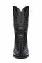 Men's Black Lizard Print Cowboy Boots - Snip Toe Western Dress Boots - Los Altos-New Designer Collection