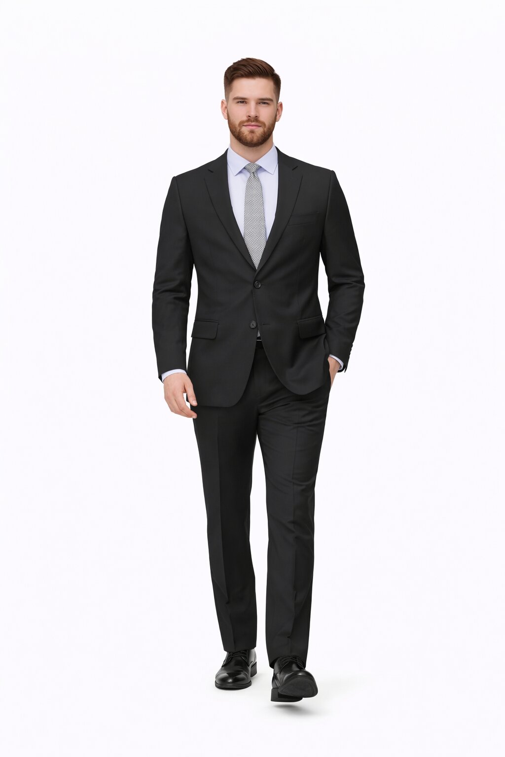 Modern Fit Tiglio Wool Double-Breasted Suit Premium Tailored Formal Suit