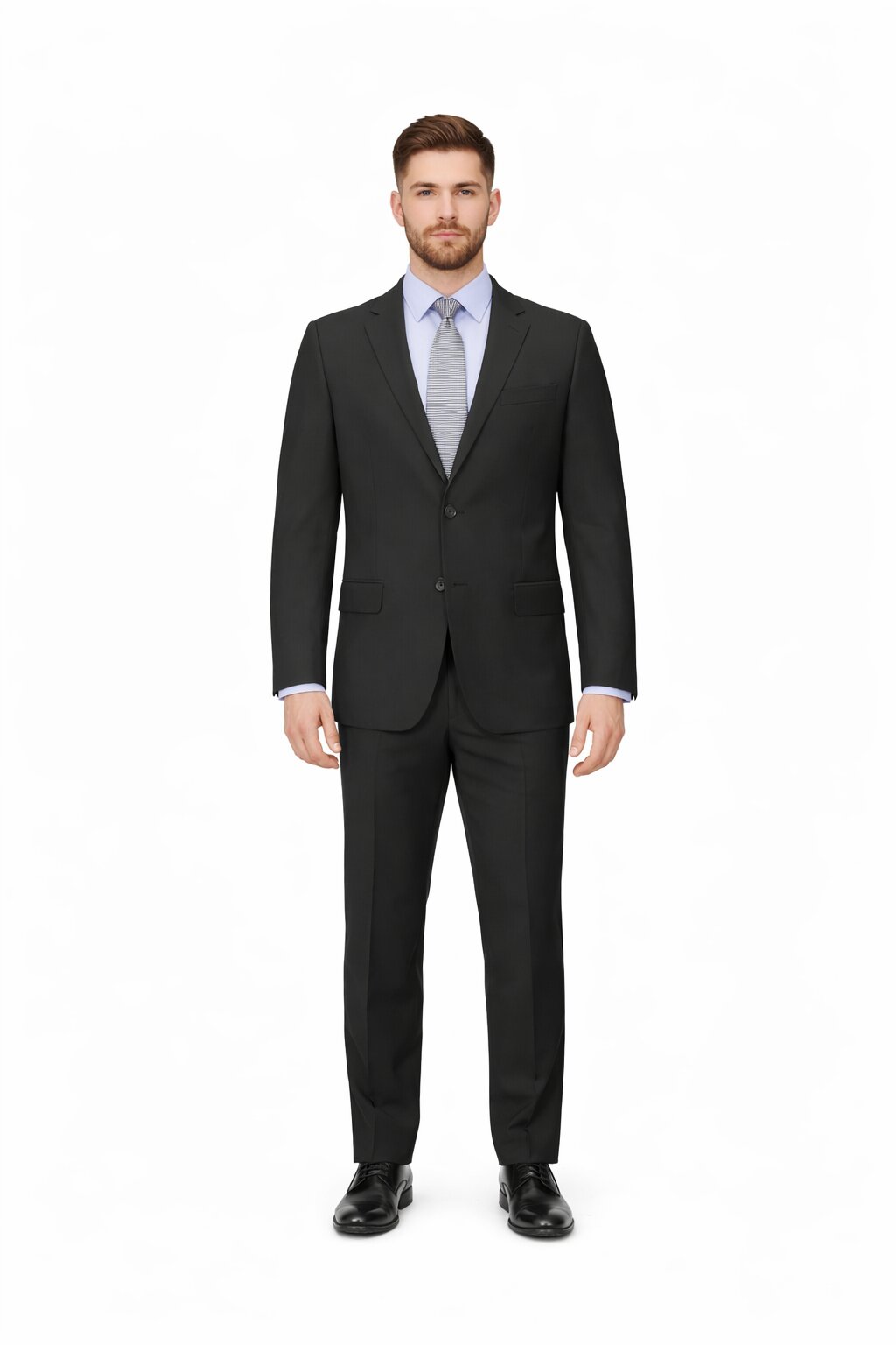 Modern Fit Tiglio Wool Double-Breasted Suit Premium Tailored Formal Suit