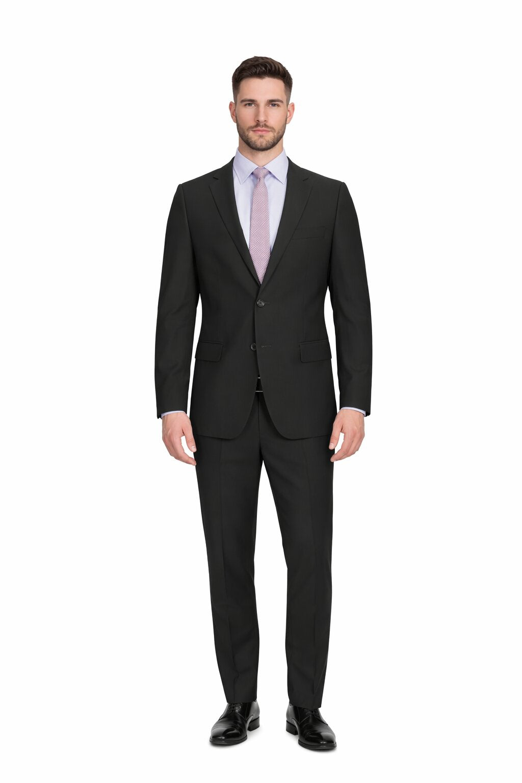 Slim Fit Tiglio Wool Suit – Modern Tailored Two-Piece Formal Suit - 34 Short or Extra Small