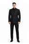 Mens Black Solid Three Piece Suit-New Designer Collection