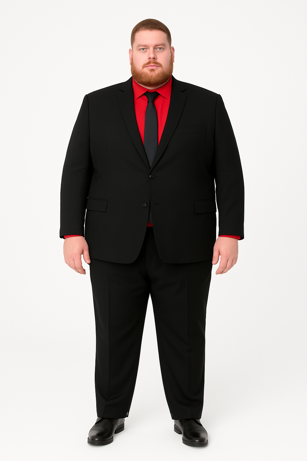 Men's Black Suit Red Shirt Black Tie Package Combo ~ Combination Deal As Seen In The Picture-New Designer Collection - 34 Short or Extra Small