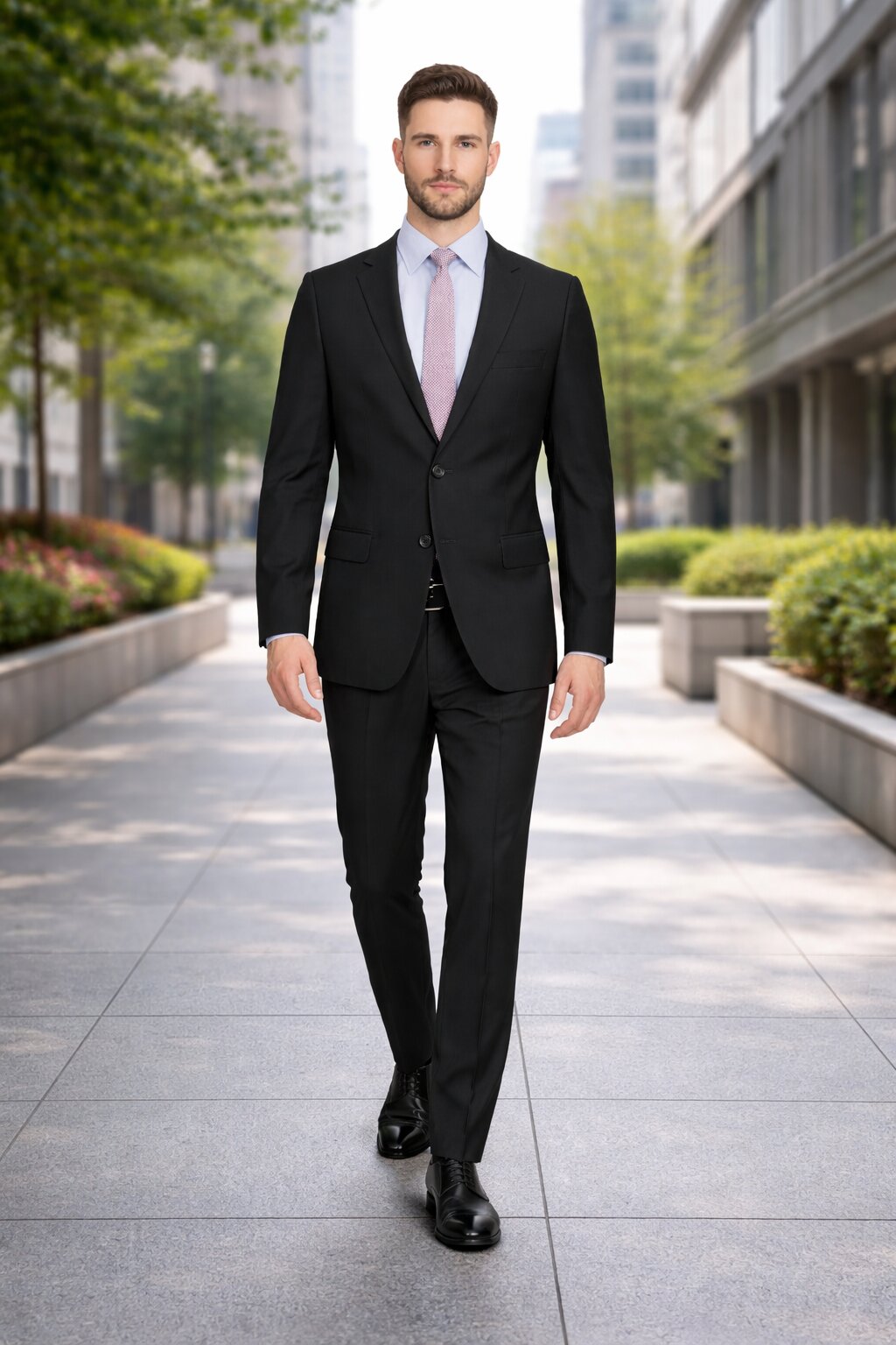 Slim Fit Tiglio Wool Suit Modern Tailored Two-Piece Formal Suit