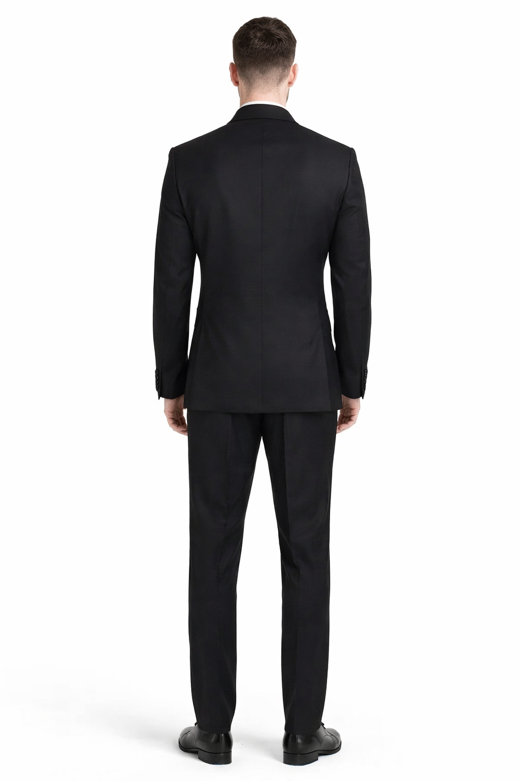 Apollo King Men's 2pc Double Breasted Suit Wide Peak Lapel with Slim Fit Cut - 38 Short Jacket+32 Waist Adjustable 28to34)(Height: 5 4 to5 7 )(Neck  15-16.5)S-M)