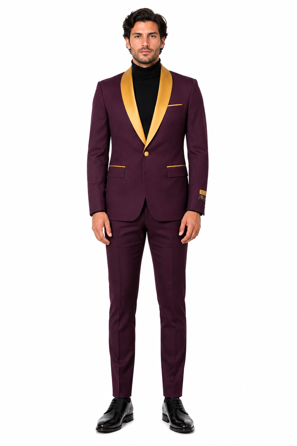 Mens Blazer Burgundy ~ Gold Tuxedo Dinner Jacket - Coat Size 38