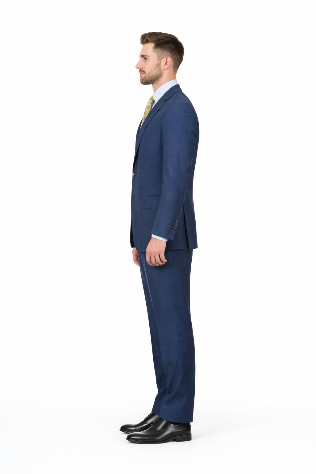 Modern Fit Tiglio Wool Double-Breasted Suit Premium Tailored Formal Suit