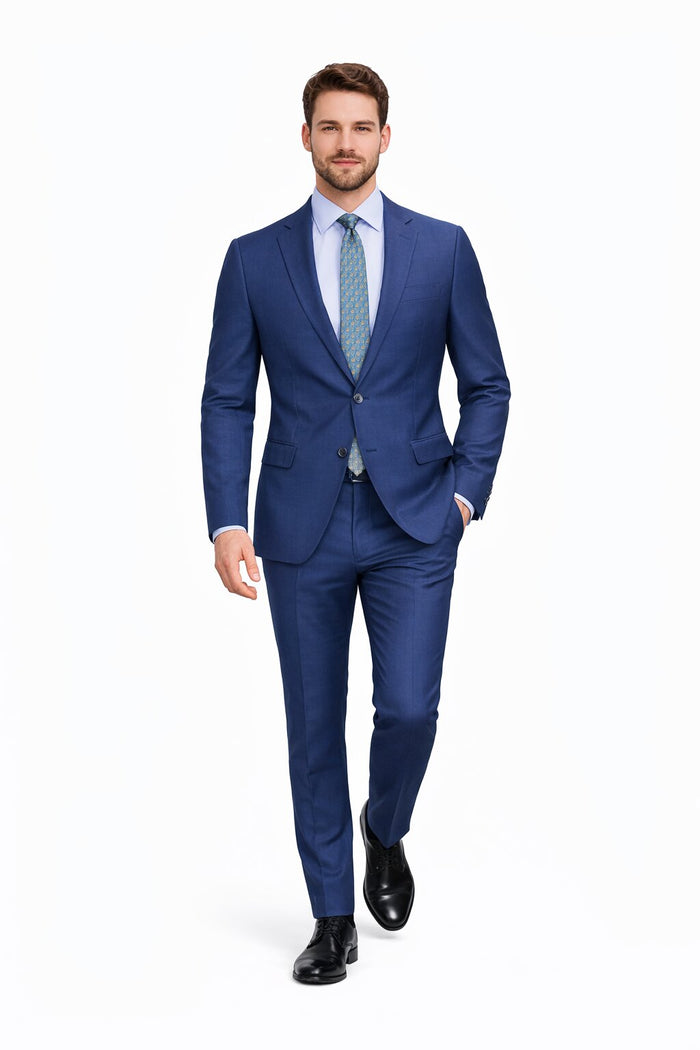 Slim Fit Tiglio Wool Suit Modern Tailored Two-Piece Formal Suit