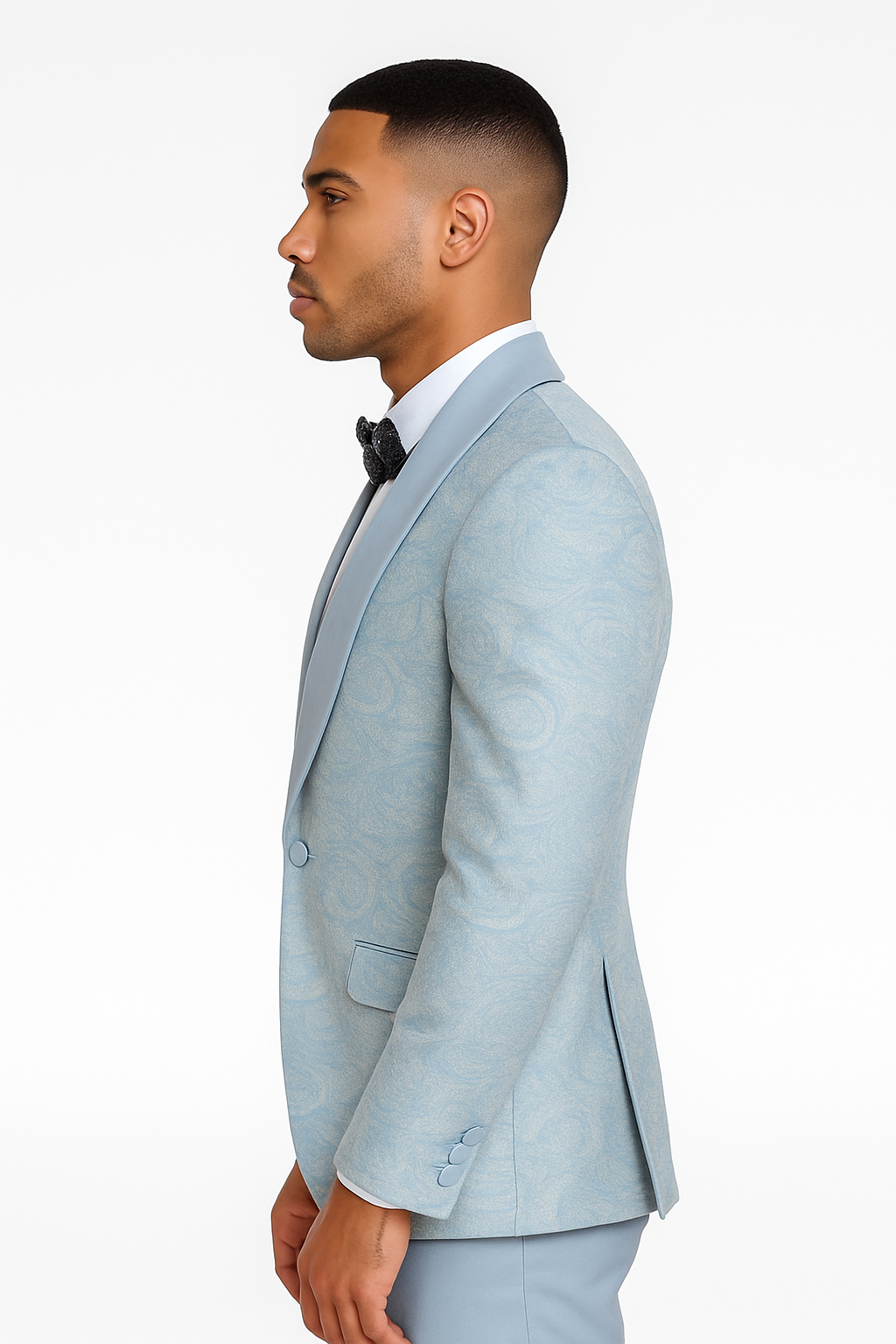 2026 Prom 2026 Special Blue Tuxedo Suit w/ Double-Breasted Vest by Tazzio