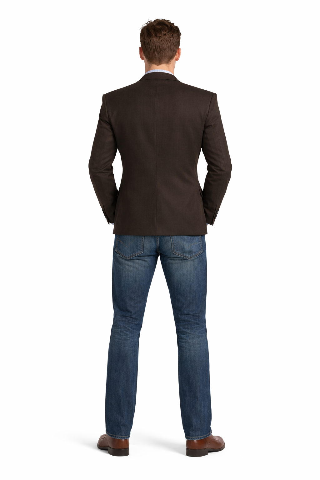 Men's Brown 2 Button Fashion Dress Casual Blazer-New Designer Collection - 38 Short Jacket+32 Waist Adjustable 28to34)(Height: 5 4 to5 7 )(Neck  15-16.5)S-M)