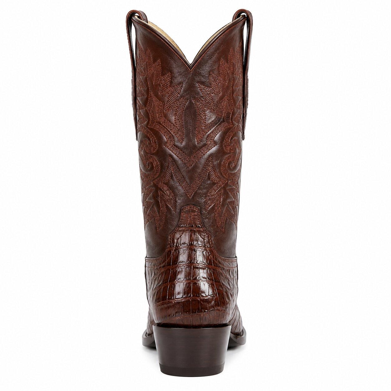 Los Altos Belly 7 Toe Brown Caiman Boots-New Designer Collection