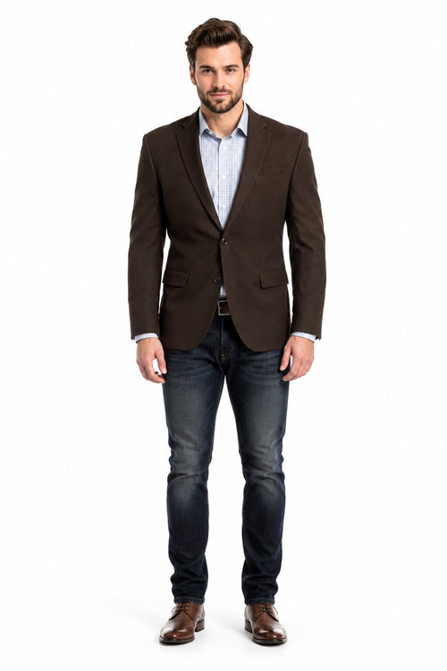 Men's Brown 2 Button Fashion Dress Casual Blazer-New Designer Collection