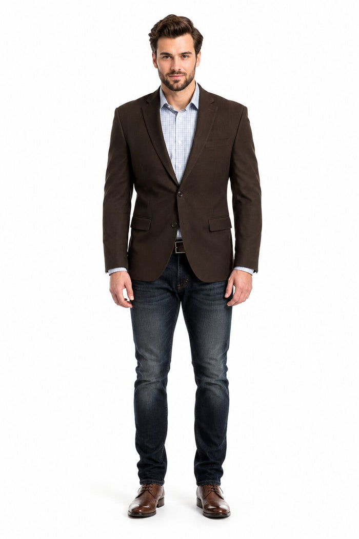 Men's Brown 2 Button Fashion Dress Casual Blazer-New Designer Collection