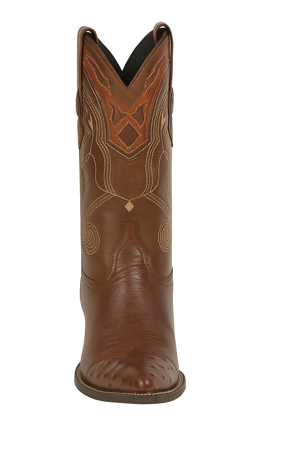 Men's Wild West Smooth Ostrich Skin 3X Toe Boots 29504-B - 6