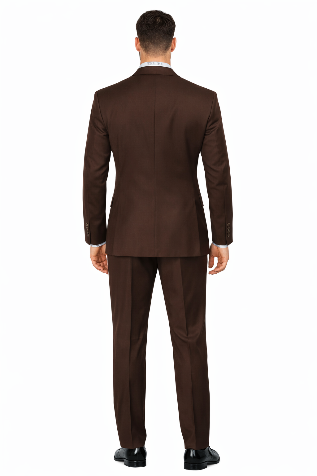 Apollo King Men's 2pc Double Breasted Suit Wide Peak Lapel with Slim Fit Cut - 38 Short Jacket+32 Waist Adjustable 28to34)(Height: 5 4 to5 7 )(Neck  15-16.5)S-M)