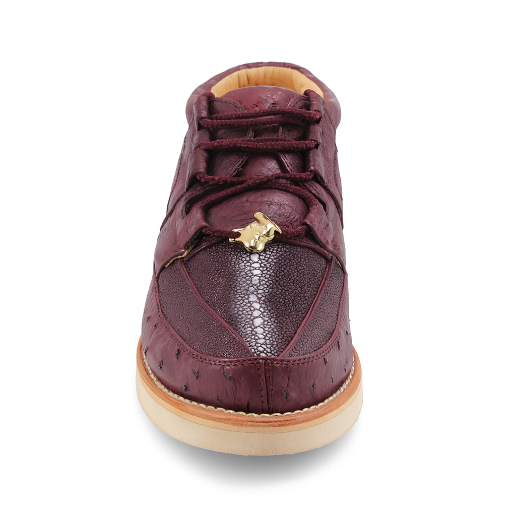 Los Altos Casual Burgundy Genuine Stingray / Ostrich Shoes - 8-M