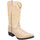 Men's Square Toe Ankle Boots Python Print Natural