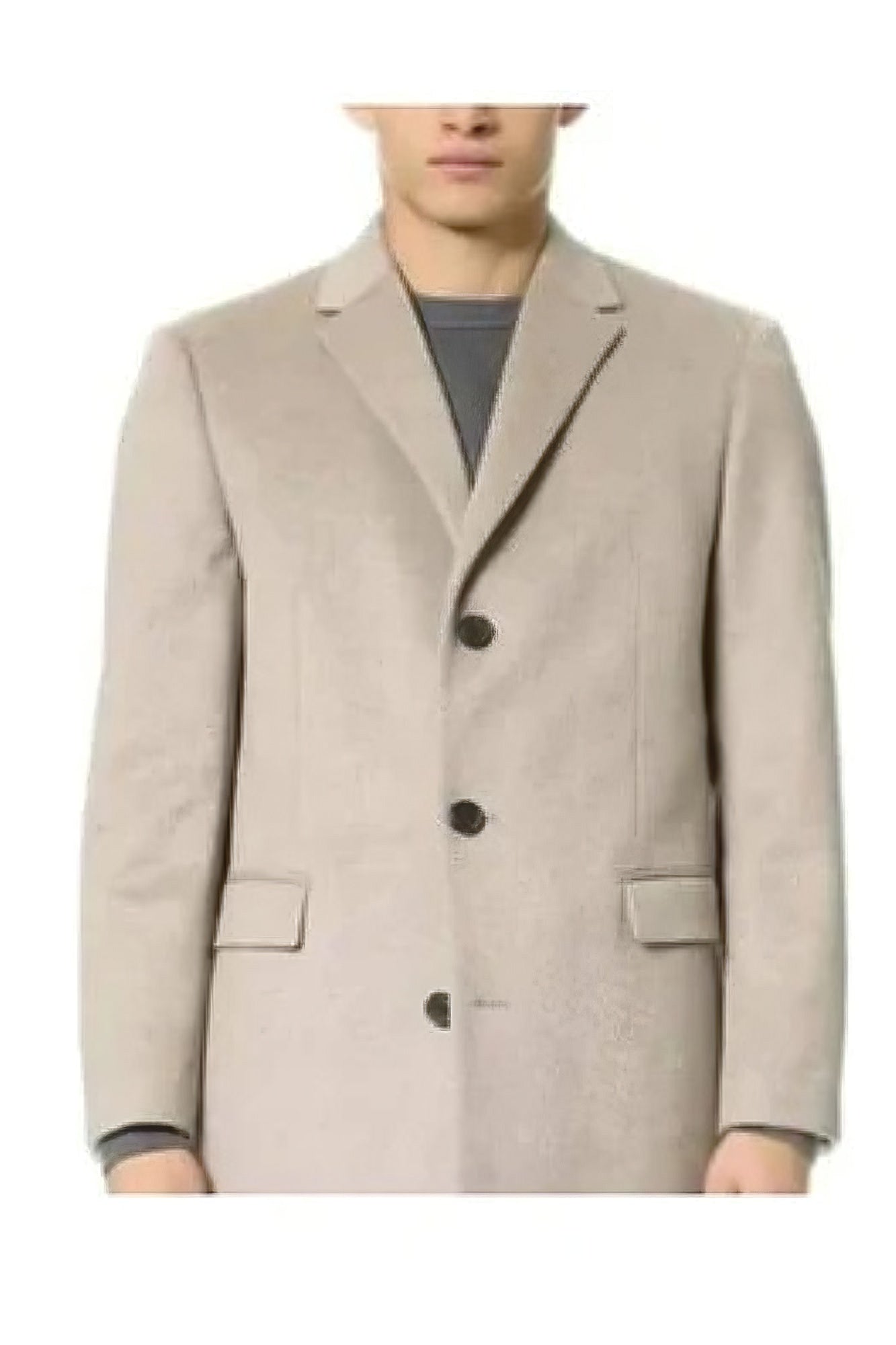 Mens Cashmere Mens Overcoat Sand  Color - Light Tan Color