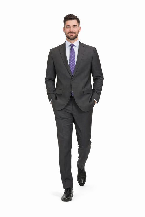 Modern Fit Tiglio Wool Double-Breasted Suit Premium Tailored Formal Suit