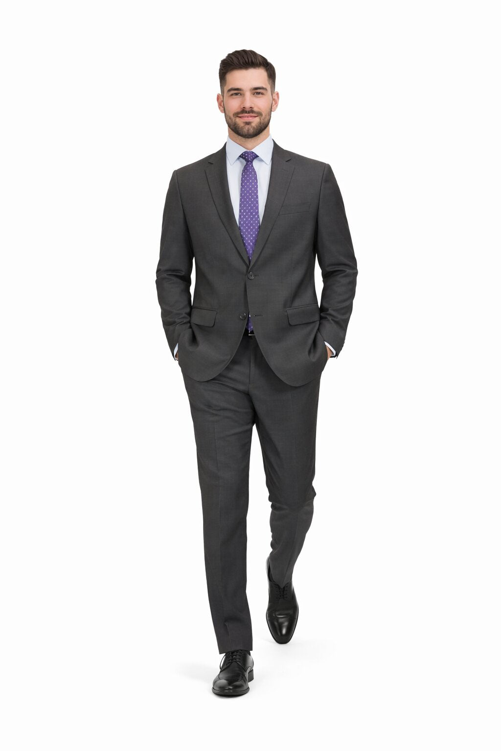 Modern Fit Tiglio Wool Double-Breasted Suit Premium Tailored Formal Suit