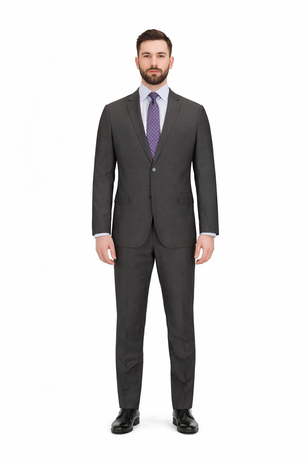 Modern Fit Tiglio Wool Double-Breasted Suit Premium Tailored Formal Suit
