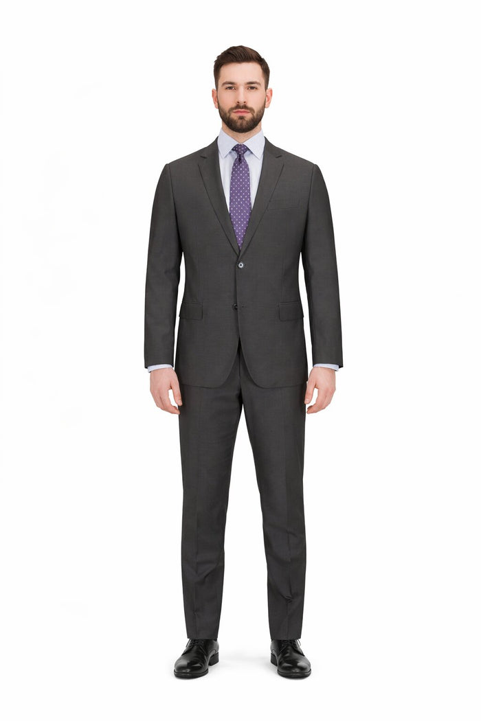 Modern Fit Tiglio Wool Double-Breasted Suit Premium Tailored Formal Suit