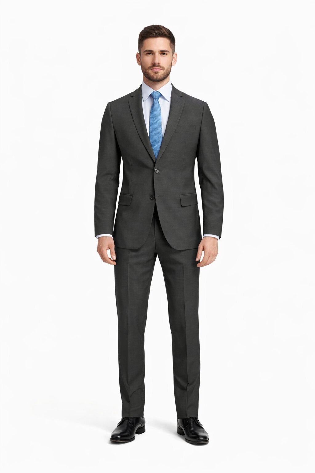 Slim Fit Tiglio Wool Suit – Modern Tailored Two-Piece Formal Suit - 34 Short or Extra Small