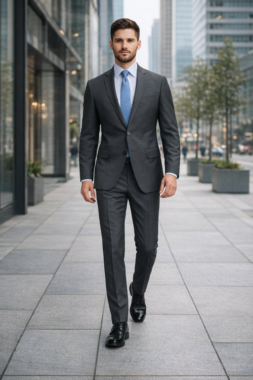 Slim Fit Tiglio Wool Suit Modern Tailored Two-Piece Formal Suit