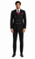 Mens Classic Wool Double Breasted Suit in Black - New Arrival