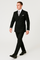 Mens Classic Wool Double Breasted homecoming Suit in Black