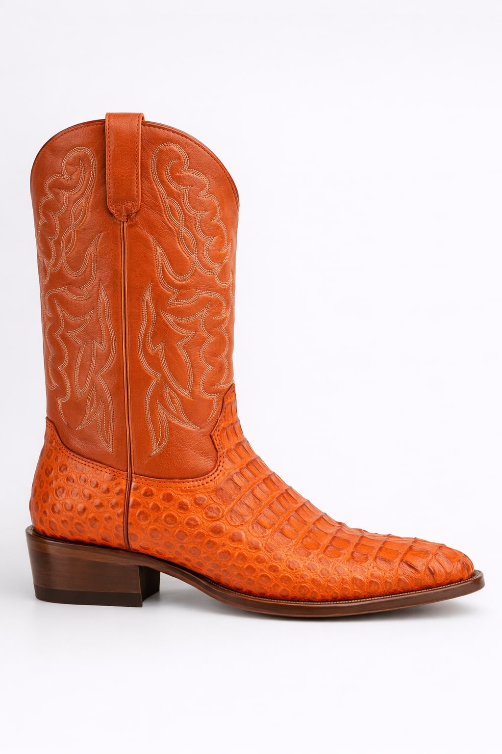 Mens King Exotic Caiman Hornback Cowboy Boots Cognac (4980203) - 6 EE
