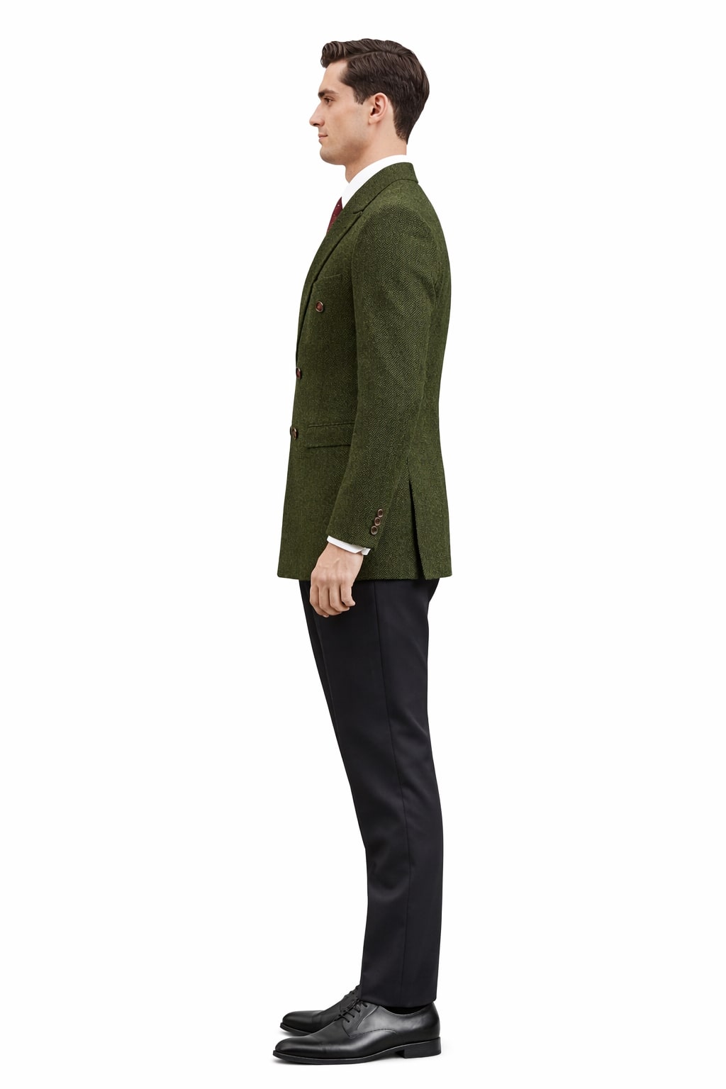 Mens Dark Green Winter Blazer - Hunter Sport Coat jacket Modern Fit 2 Buttons Style Notch - 36 Short