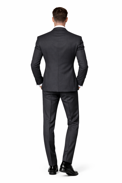 Men's Dark Grey Slim Fit Three Piece Suit-New Designer Collection