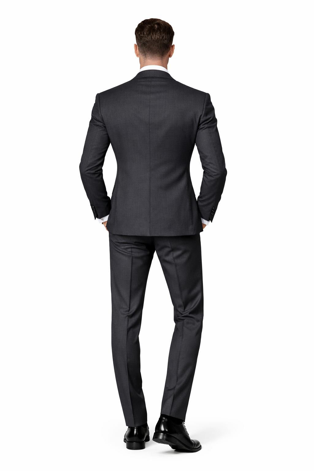 Men's Dark Grey Slim Fit Three Piece Suit-New Designer Collection - 58R
