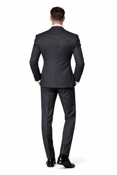 Men's Dark Grey Slim Fit Three Piece Suit-New Designer Collection