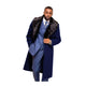 Mens Dark Navy Blue Overcoat - Wool and Cashmere Topcoat