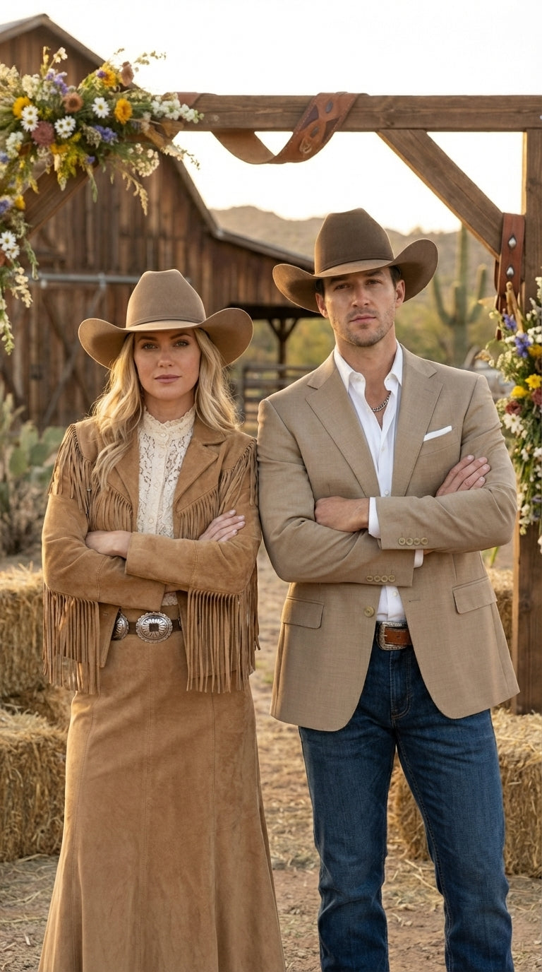 Mens Dark Tan Cowboy Western Blazer – Classic Western Style Sport Coat Casual Formal Jacket for Business Wedding Modern Fit - 36 Short