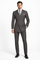Men's Designer Double Breasted Wool Suit in Bold Grey Gangster Pinstripe.