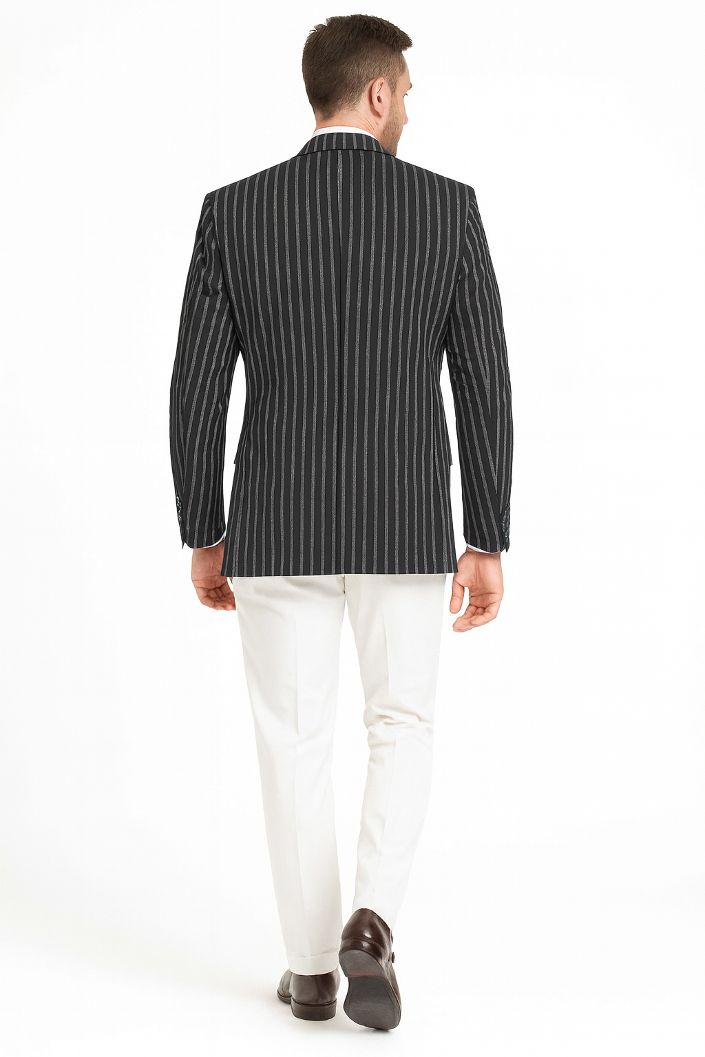 Mens Double Breasted Blazer in Color Navy - Pinstripe Sportcoat - New Arrival - 36 Short