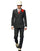 Mens Double Breasted Gangster Pinstripe Six Button homecoming Suit in Black