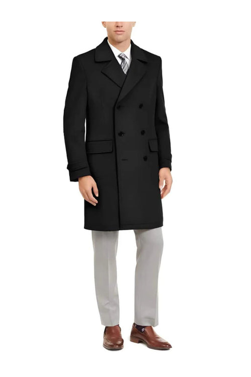Manhattan 34 Inch Double Breasted men's Overcoat - men's Topcoat