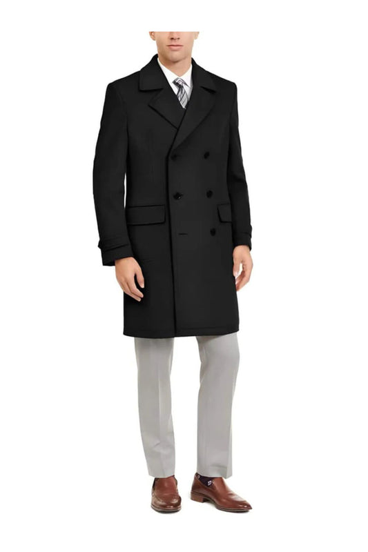 Manhattan 34 Inch Double Breasted men's Overcoat - men's Topcoat