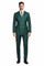 Mens Double breasted Suit - "Hunter Green" 1920s 1980s Style Peak Lapel Suits -  Back Side Vented  Mens Designer Modern Fit Double Breasted Wool Suit with Gold Buttons in Hunter Green Green Prom 2025 Suits