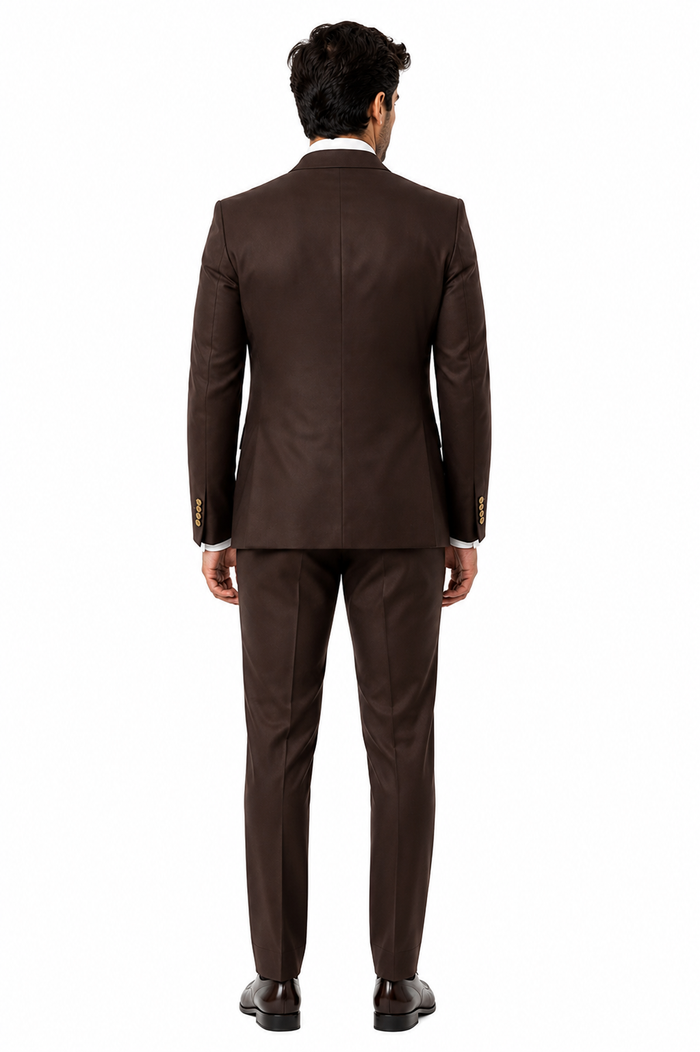 Mens Double Breasted Suits Gold Buttons -  Brown Suit - Double Breasted Blazer-New Designer Collection