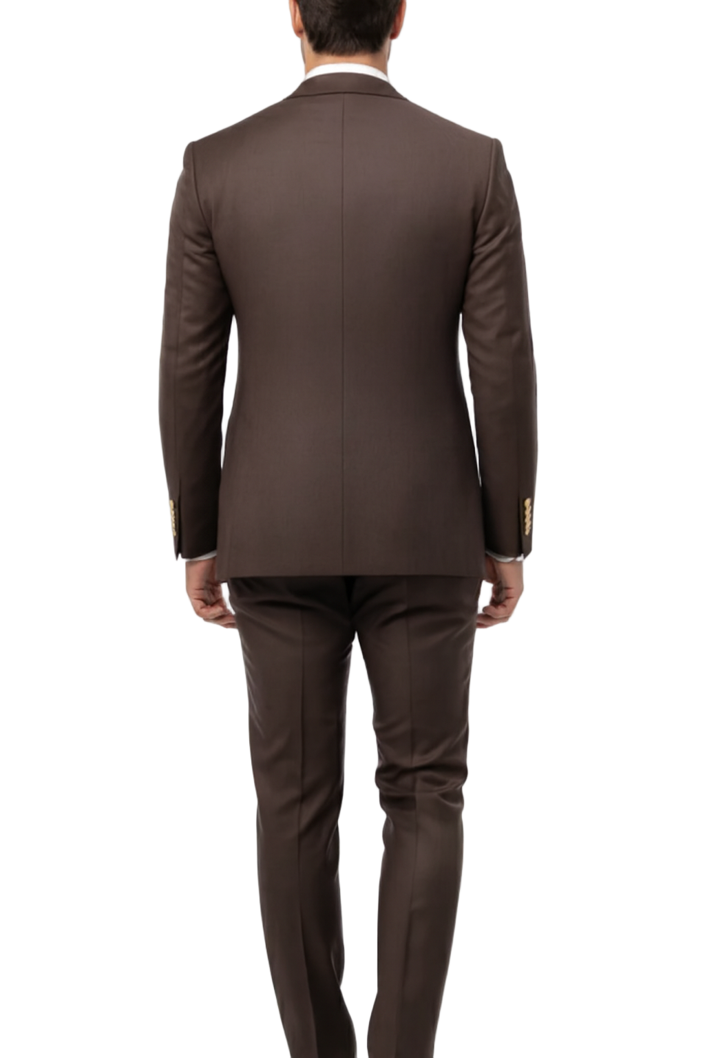 Mens Double Breasted Suits Gold Buttons -  Brown Suit - Double Breasted Blazer-New Designer Collection - 36 Regular Jacket+30 Waist Adjustable 26to32)Height: 5'7"-6')(Neck: 14.5-16:S)